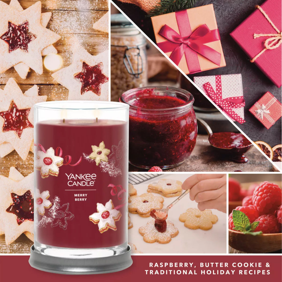 Yankee Candle Signature Large Tumbler Candle, 2-wicks (20oz) - Merry Berry