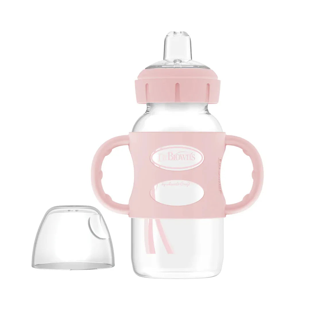 Dr. Brown's Milestones Narrow/Wide-Neck Sippy Spout Bottle with Silicone Handles (9 Types)
