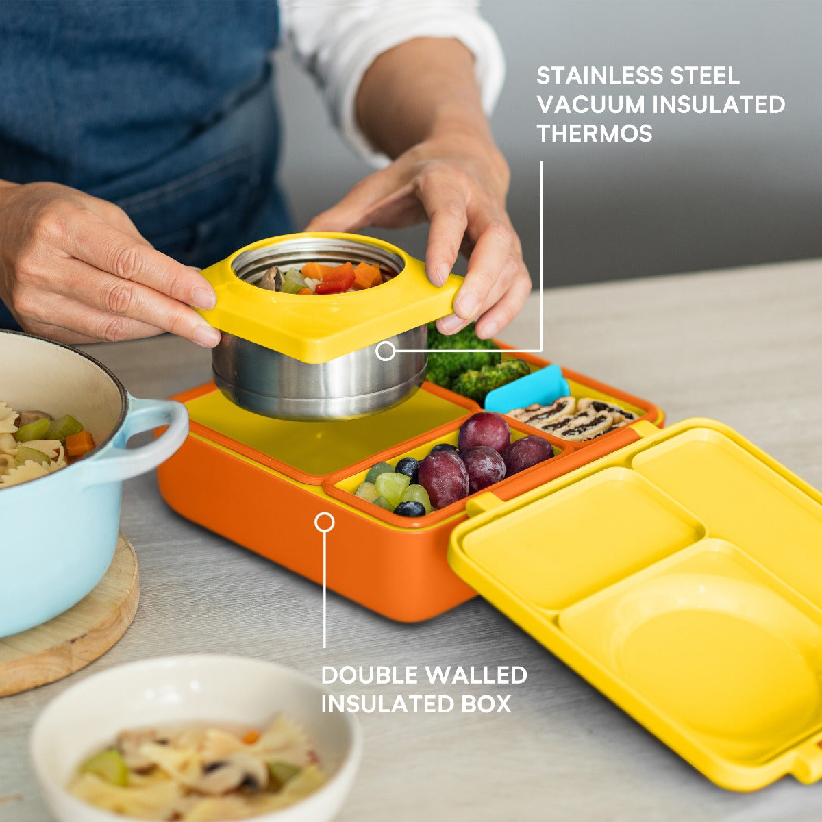 OmieBox Hot & Cold Insulated Bento Box (6 Colours) - Pupsik Singapore