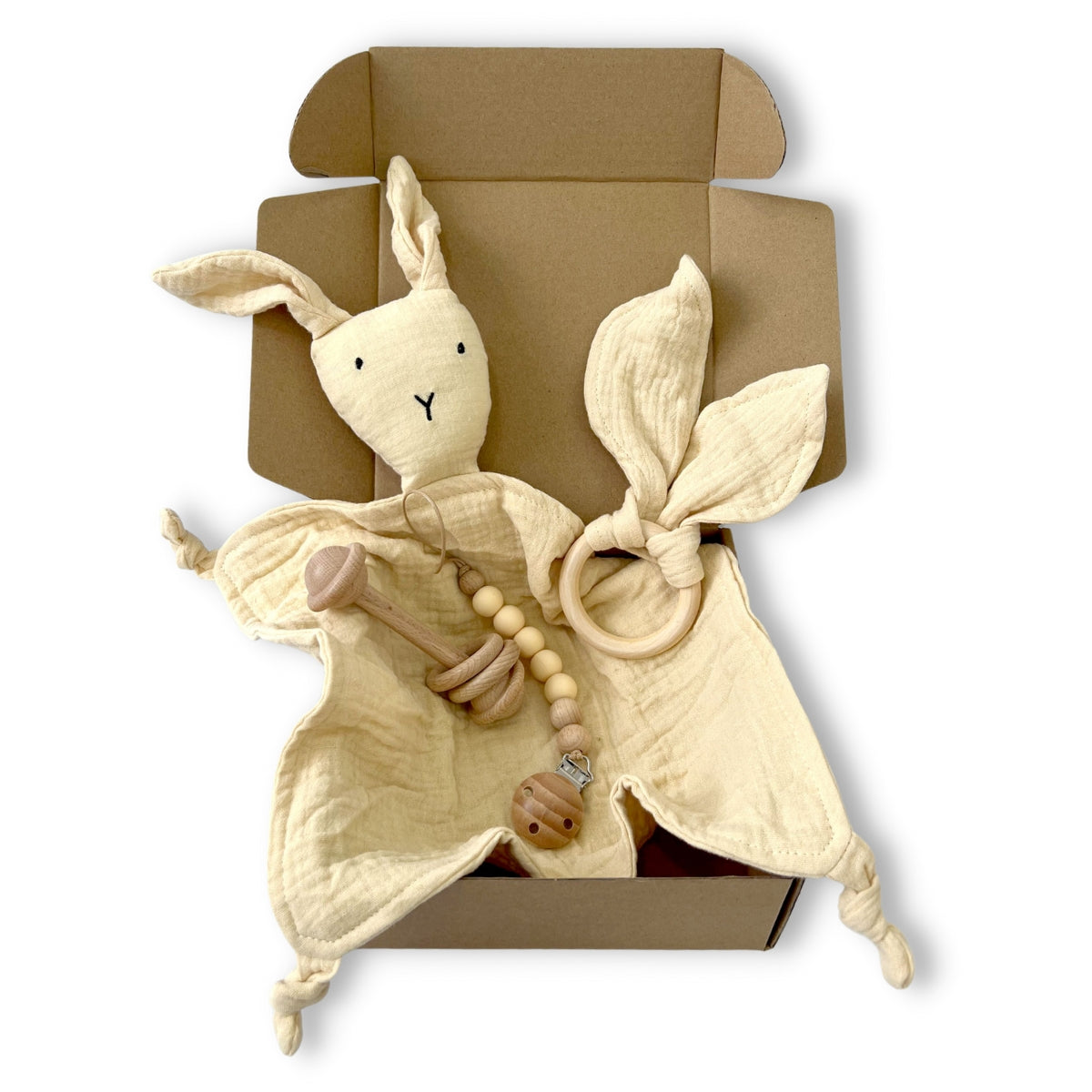 A, Apple Pie Playful Bunny Baby Gift Set (5 Colors) - Pupsik Singapore