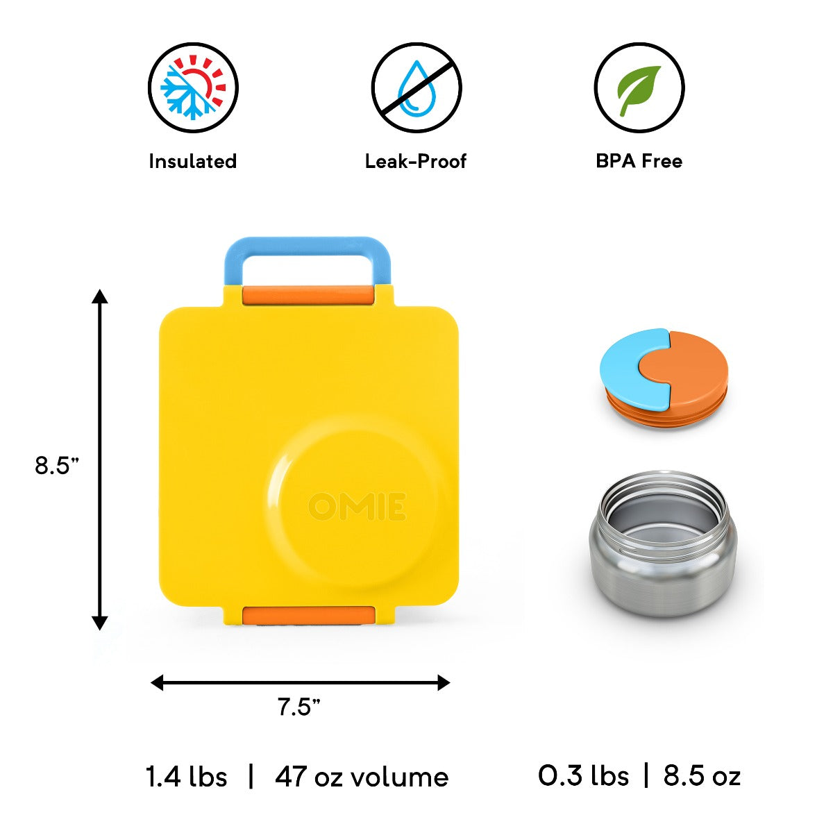 OmieBox Hot & Cold Insulated Bento Box (6 Colours) - Pupsik Singapore
