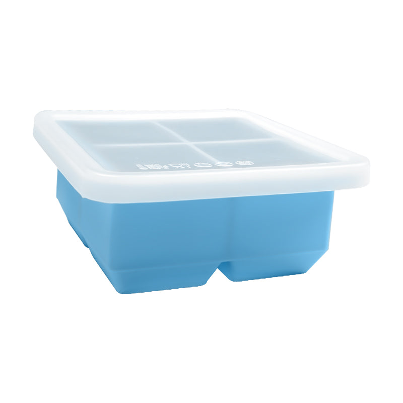 Biomom Pop N Go Silicone Food Portion Freezer Tray with Lid, 4 x 120ml (8 Colors) - Pupsik Singapore