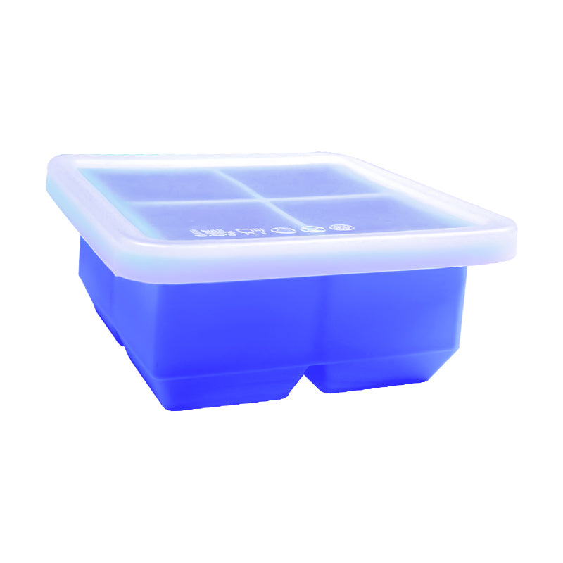 Biomom Pop N Go Silicone Food Portion Freezer Tray with Lid, 4 x 120ml (8 Colors) - Pupsik Singapore