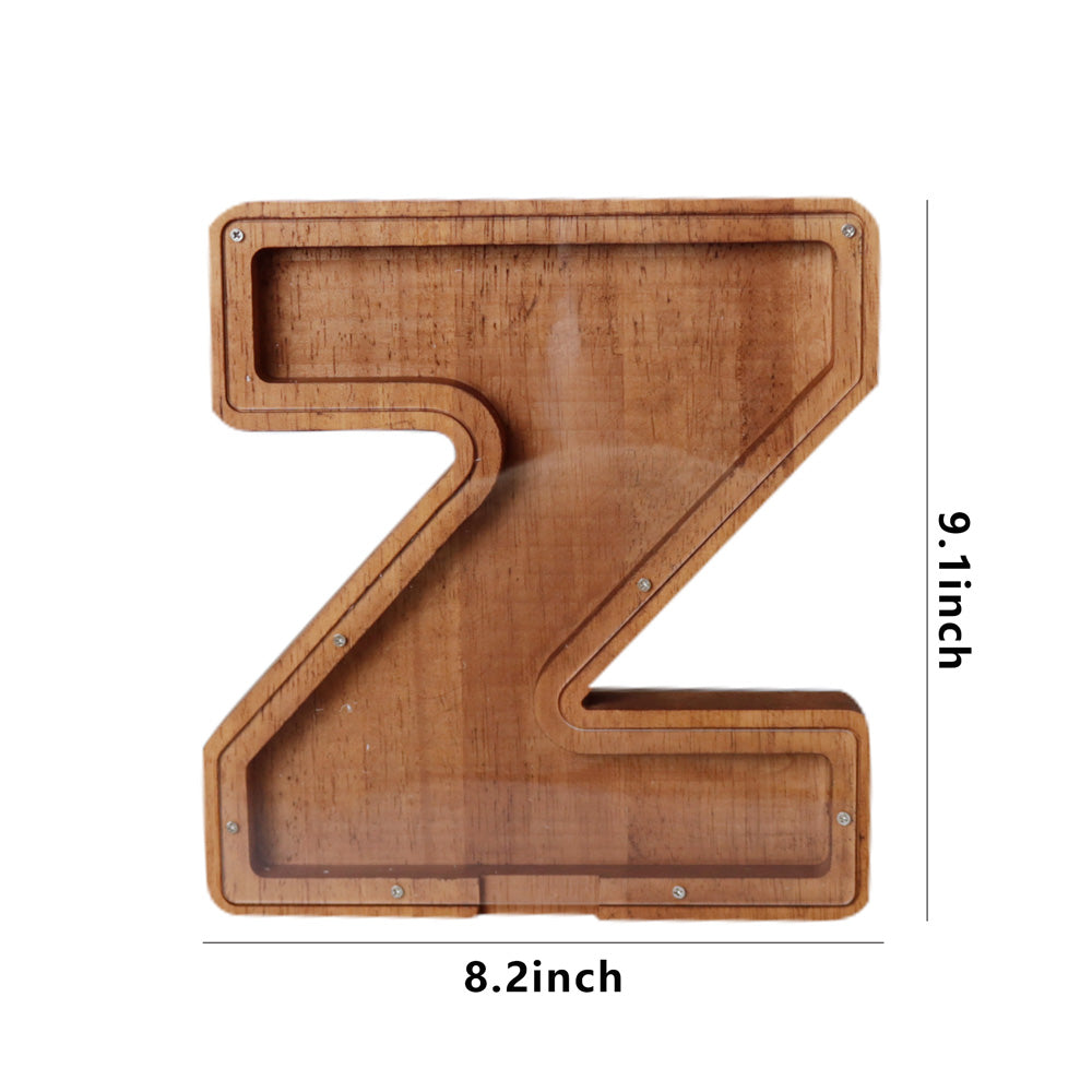 Wooden Alphabet Piggy Bank (23 Letters)
