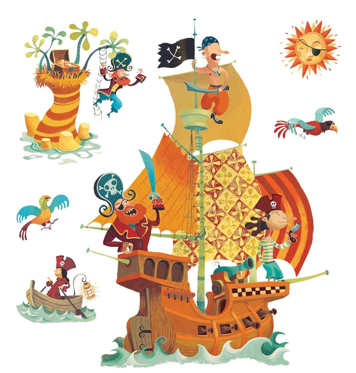 Djeco Pirates Sticker Set